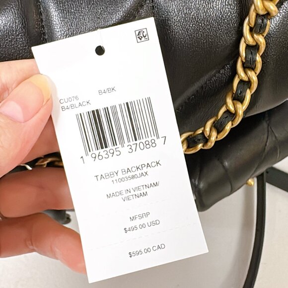 Coach  CU076  Tabby Backpack With Pillow Quilting - Picture 8 of 8